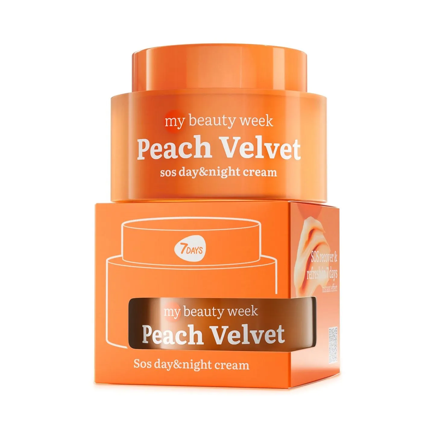 2003000-01 7days MBW S.O.S cream peach velvet - Imagen 1